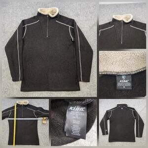 Kuhl Pullover Mens M Medium Europa 1/4 Zip Alfpaca Sherpa Fleece Sweater Jacket